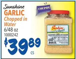 Restaurant Depot Sunshine GARLIC Chopped in Water offer