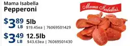 Restaurant Depot Mama Isabella Pepperoni offer