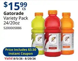 Restaurant Depot Gatorade Variety Pack offer