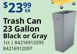 Restaurant Depot Trash Can 23 Gallon Black or Gray offer