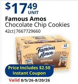 Restaurant Depot Famous Amos Chocolate Chip Cookies offer