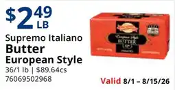Restaurant Depot Supremo Italiano Butter European Style offer