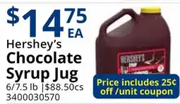 Restaurant Depot Hershey's Chocolate Syrup Jug offer