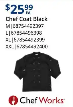 Restaurant Depot Chef Coat Black offer