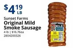 Restaurant Depot Sunset Farms Original Mild Smoke Sausage offer