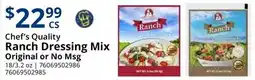 Restaurant Depot Chef's Quality Ranch Dressing Mix offer