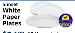 Restaurant Depot Sunset White Paper Plates offer