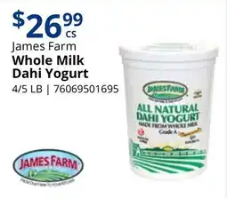 Restaurant Depot James Farm Whole Milk Dahi Yogurt offer