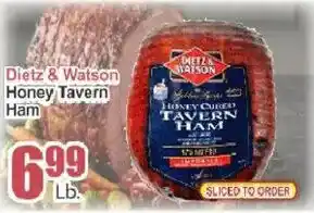 Key Food Dietz & Watson honey tavern ham offer