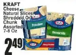 Key Food Kraft cheese natural slices shredded or chunk assorted offer