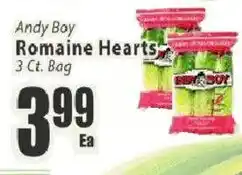 Key Food Andy Boy Romaine Hearts offer
