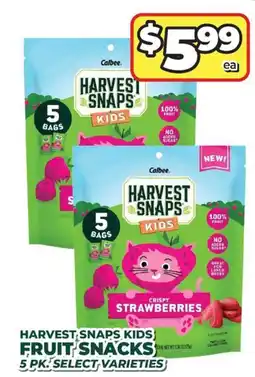 Price Cutter Calbee harvest snaps kids fruit snacks offer