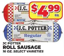 Price Cutter J.C. Potter roll sausage offer