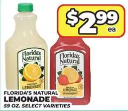 Price Cutter Florida's Natural Lemonade offer