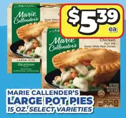Price Cutter Marie Callender's large pot pies offer