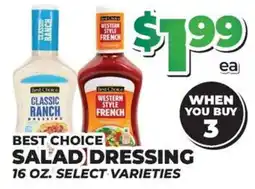 Price Cutter Best Choice salad dressing offer