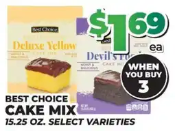 Price Cutter Best Choice cake mix offer