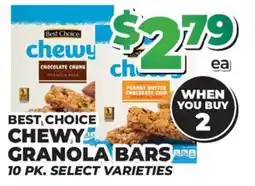 Price Cutter Best Choice Chewy Granola Bars offer