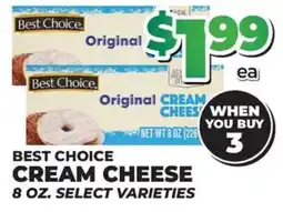 Price Cutter Best Choice cream cheese offer