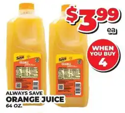 Price Cutter Always Save Orange Juice offer