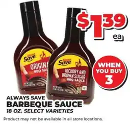 Price Cutter Always Save Barbeque Sauce offer