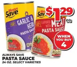 Price Cutter Always Save pasta sauce offer