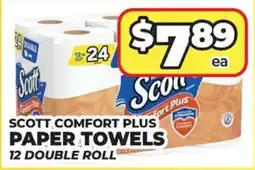 Price Cutter Scott comfort plus paper towels offer