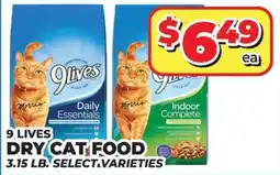 Price Cutter 9 Lives dry cat food offer