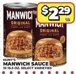 Price Cutter Hunt's Manwich Sauce offer