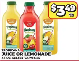 Price Cutter Tropicana juice or lemonade offer