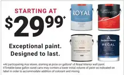 Ace Hardware Royal interior wall paint offer