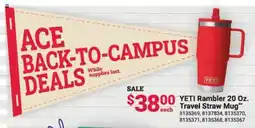 Ace Hardware Yeti rambler travel straw mug offer
