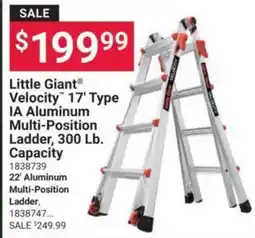 Ace Hardware Little Giant Velocity 17' Type IA Aluminum Multi-Position Ladder offer