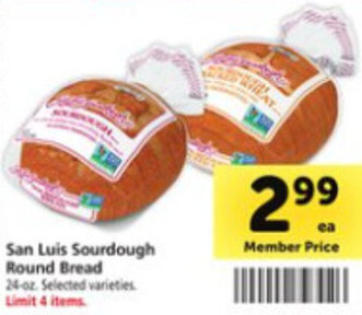 Safeway San Luis Sourdough Round Bread offer
