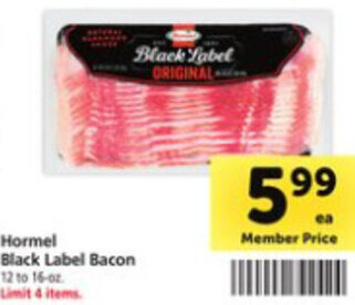 Safeway Hormel Black Label Bacon offer