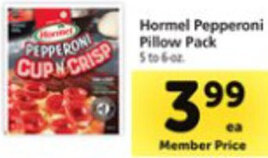 Safeway Hormel Pepperoni Pillow Pack offer