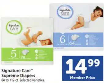 Safeway Signature Care Supreme Diapers offer