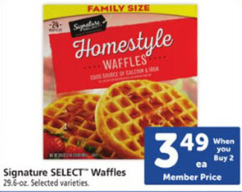 Safeway Signature Select Waffles offer