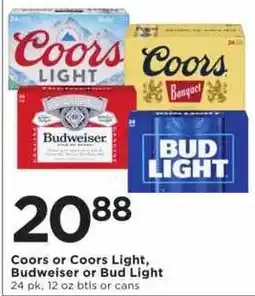 Cub Foods Coors or Coors Light, Budweiser or Bud Light offer