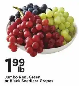 Cub Foods Jumbo Red, Green or Black Seedless Grapes offer