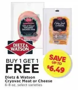 Cub Foods Dietz & Watson Cryovac Meat or Cheese offer
