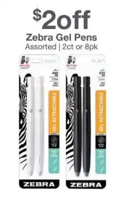 Kinney Drugs Zebra Gel Pens offer