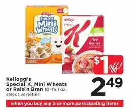 Cub Foods Kellogg's Special K, Mini Wheats or Raisin Bran offer