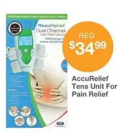 Kinney Drugs AccuRelief Tens Unit For Pain Relief offer