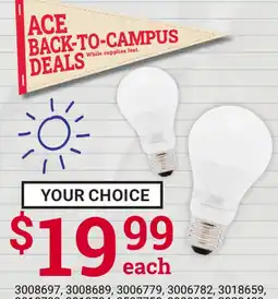 Ace Hardware Ace light bulbs offer