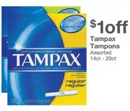 Kinney Drugs Tampax Tampons offer