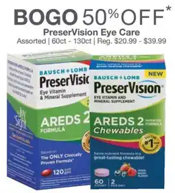 Kinney Drugs Bausch + Lomb PreserVision Eye Care offer