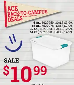 Ace Hardware Ace storage bin offer