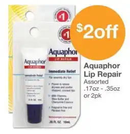 Kinney Drugs Aquaphor Lip Repair offer