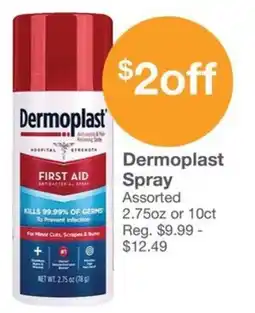 Kinney Drugs Dermoplast spray offer